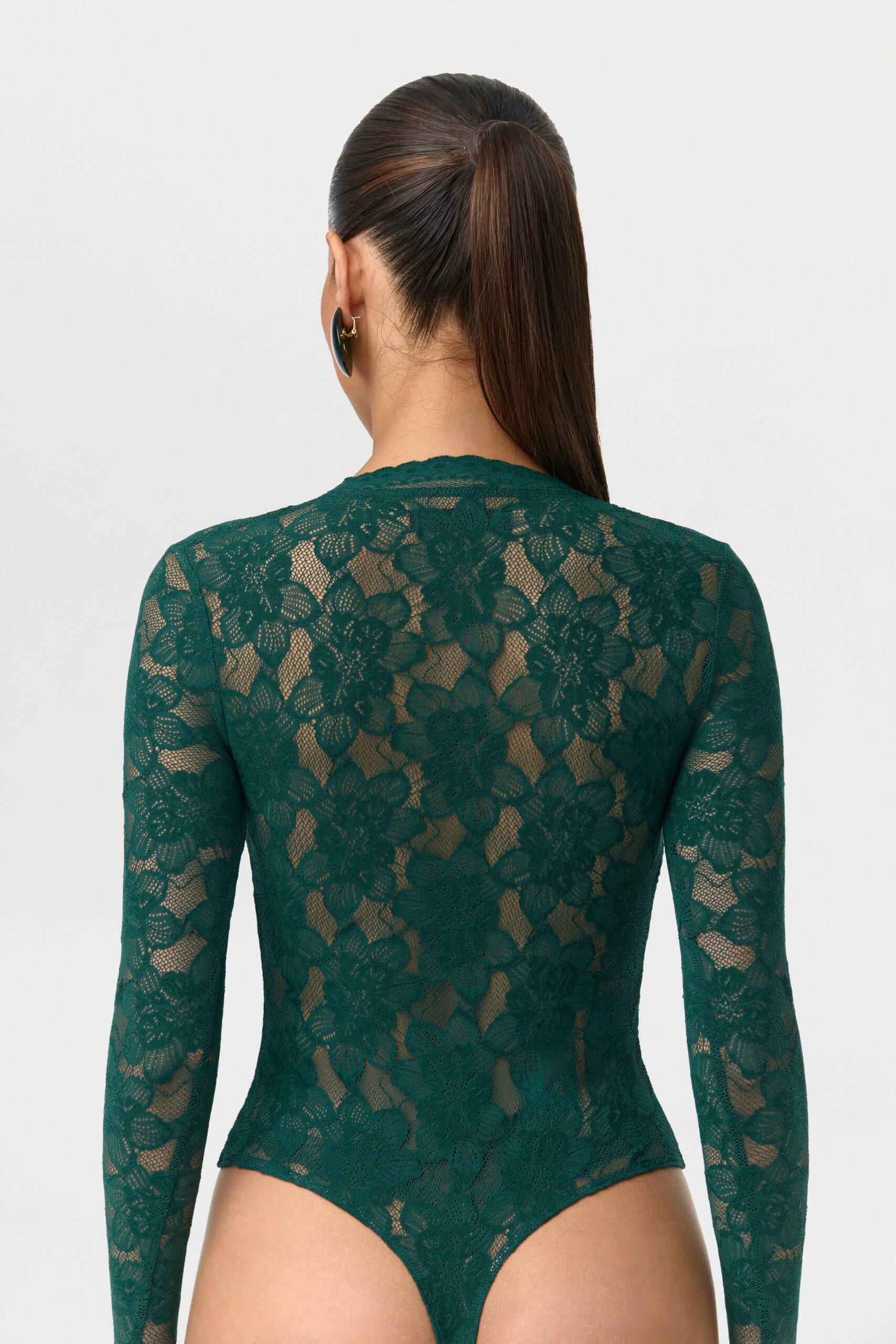 Stretch Lace V-Neck Bodysuit - Image 6