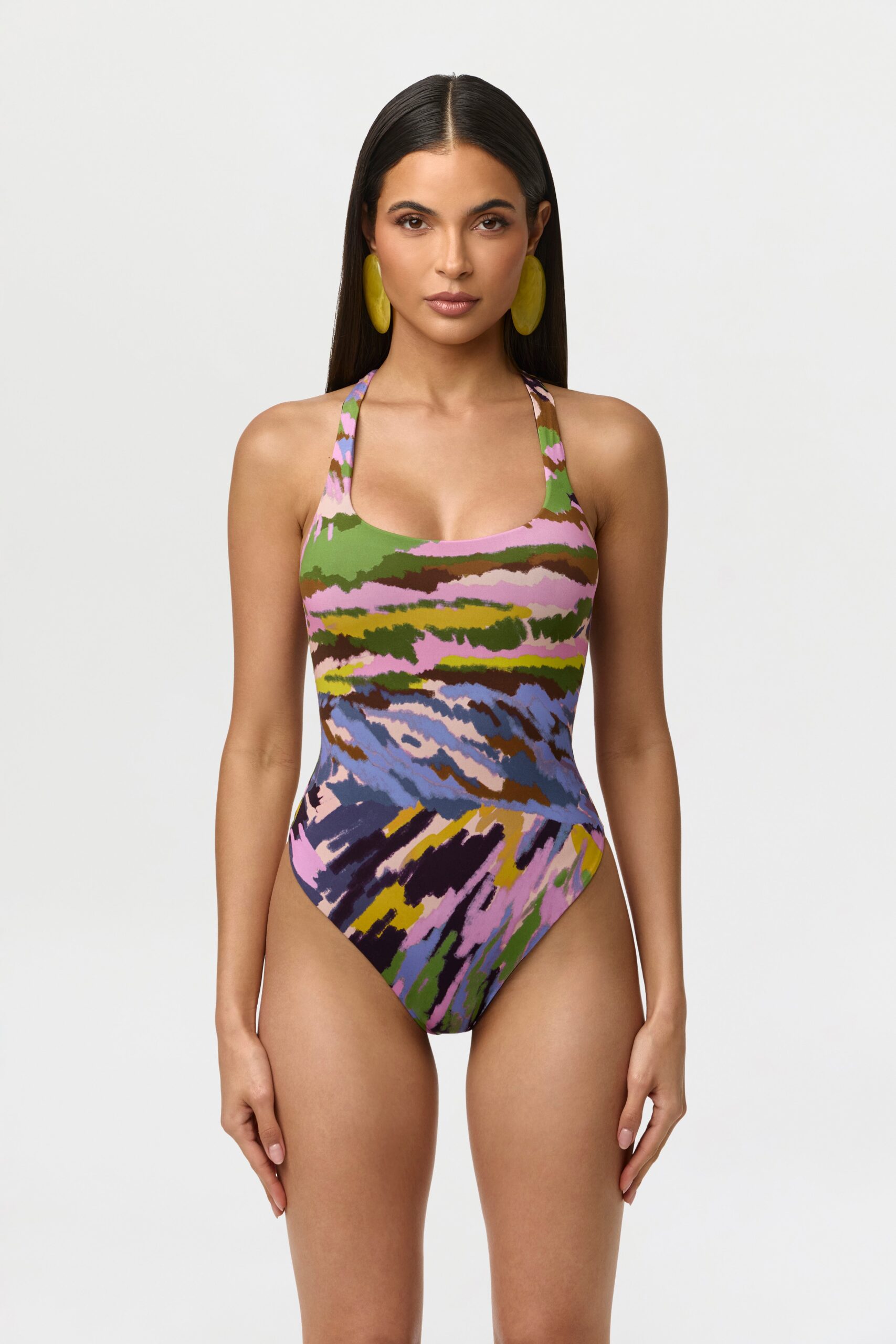 Naked Print Racerback Scoop Tank Bodysuit - Image 2