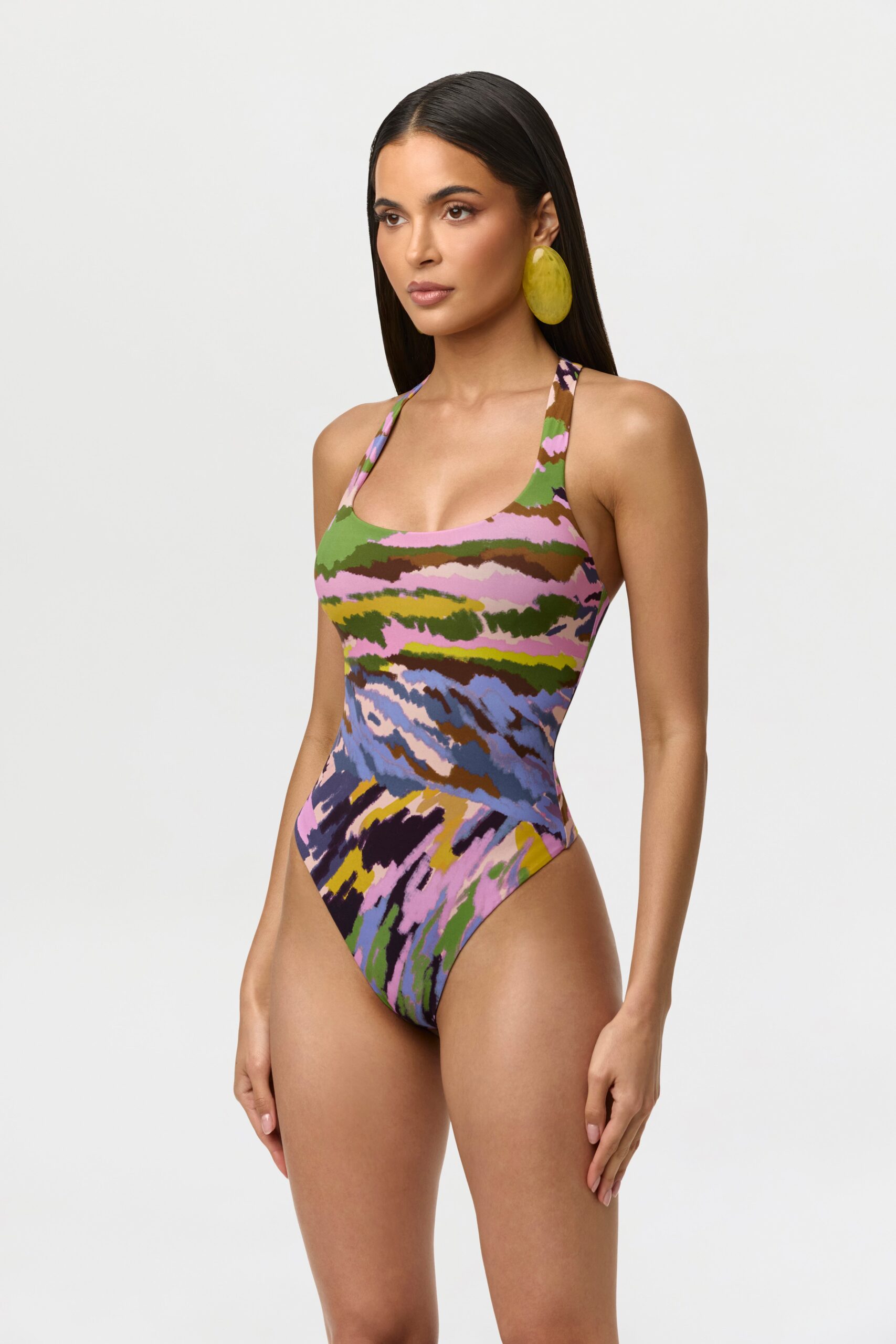Naked Print Racerback Scoop Tank Bodysuit - Image 4