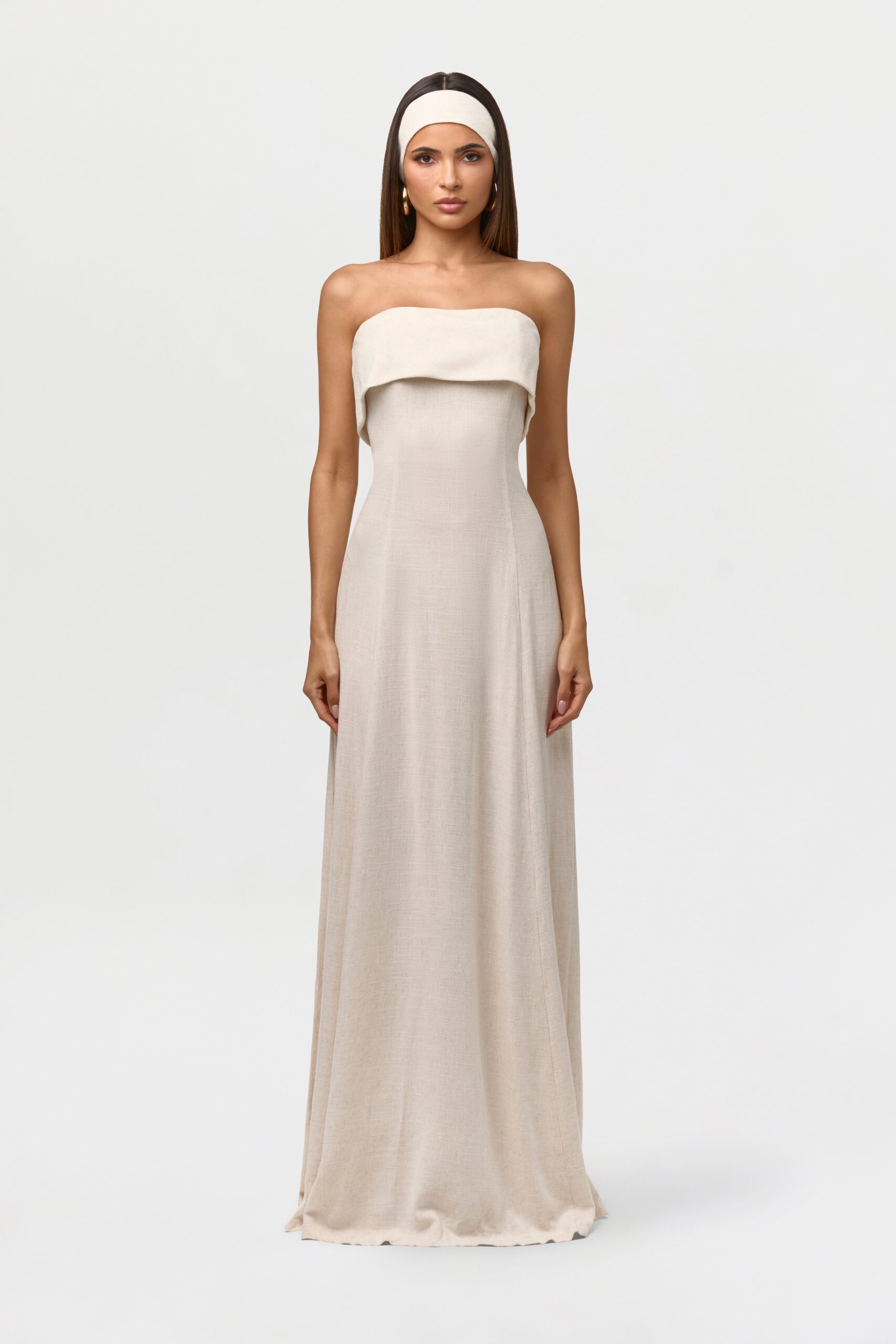 Linen Tube Maxi Dress - Image 6