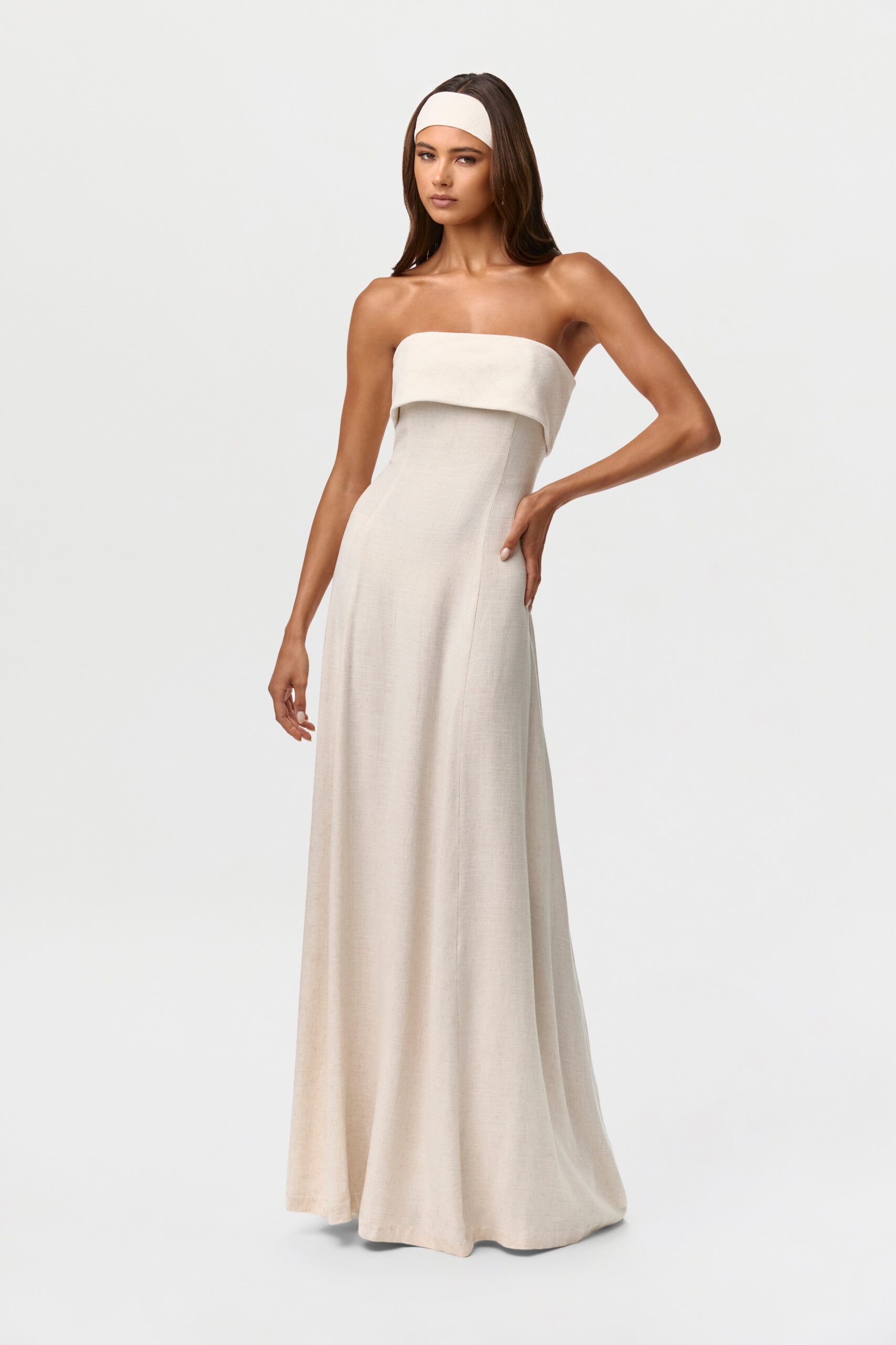 Linen Tube Maxi Dress - Image 12