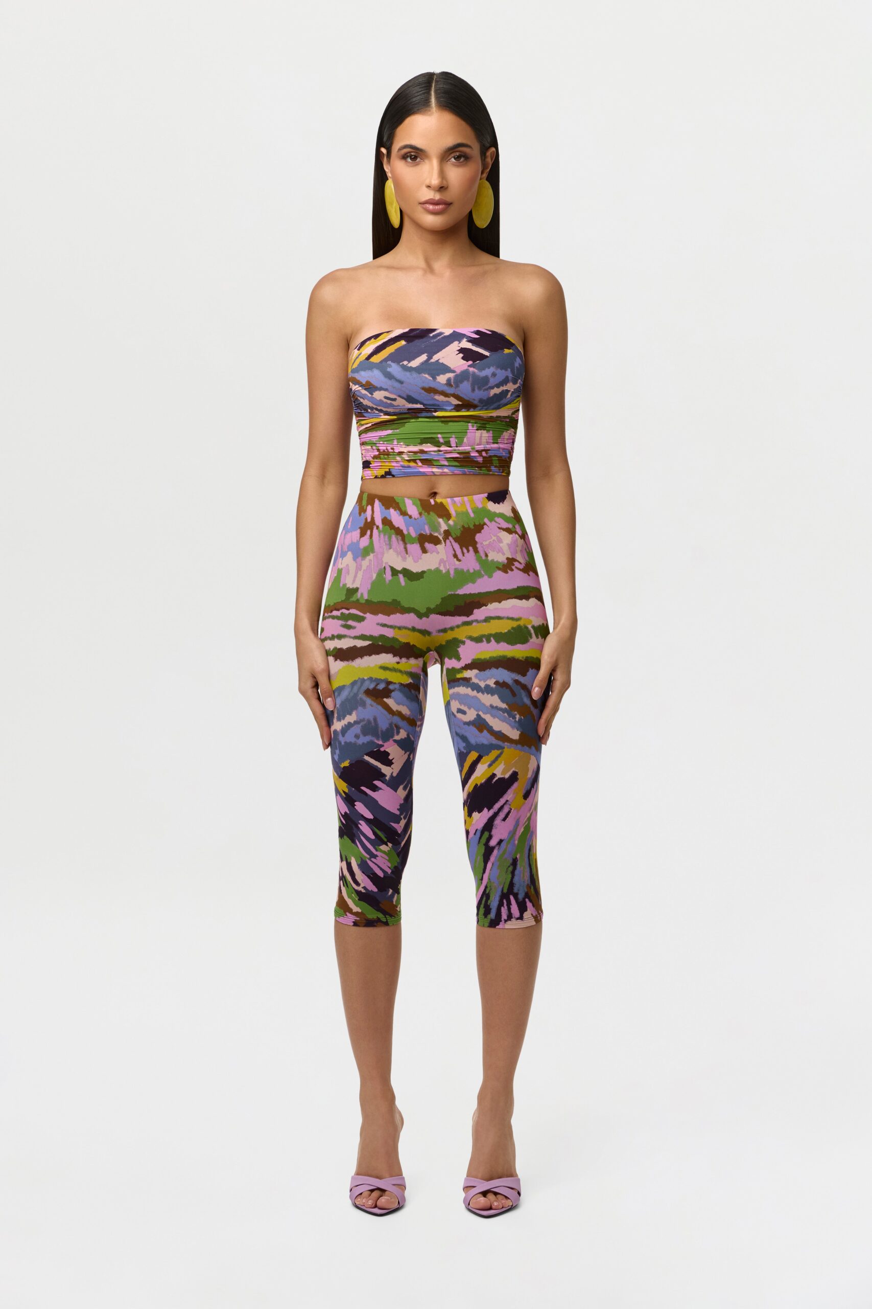 Naked Print Ruched Tube Top - Image 11