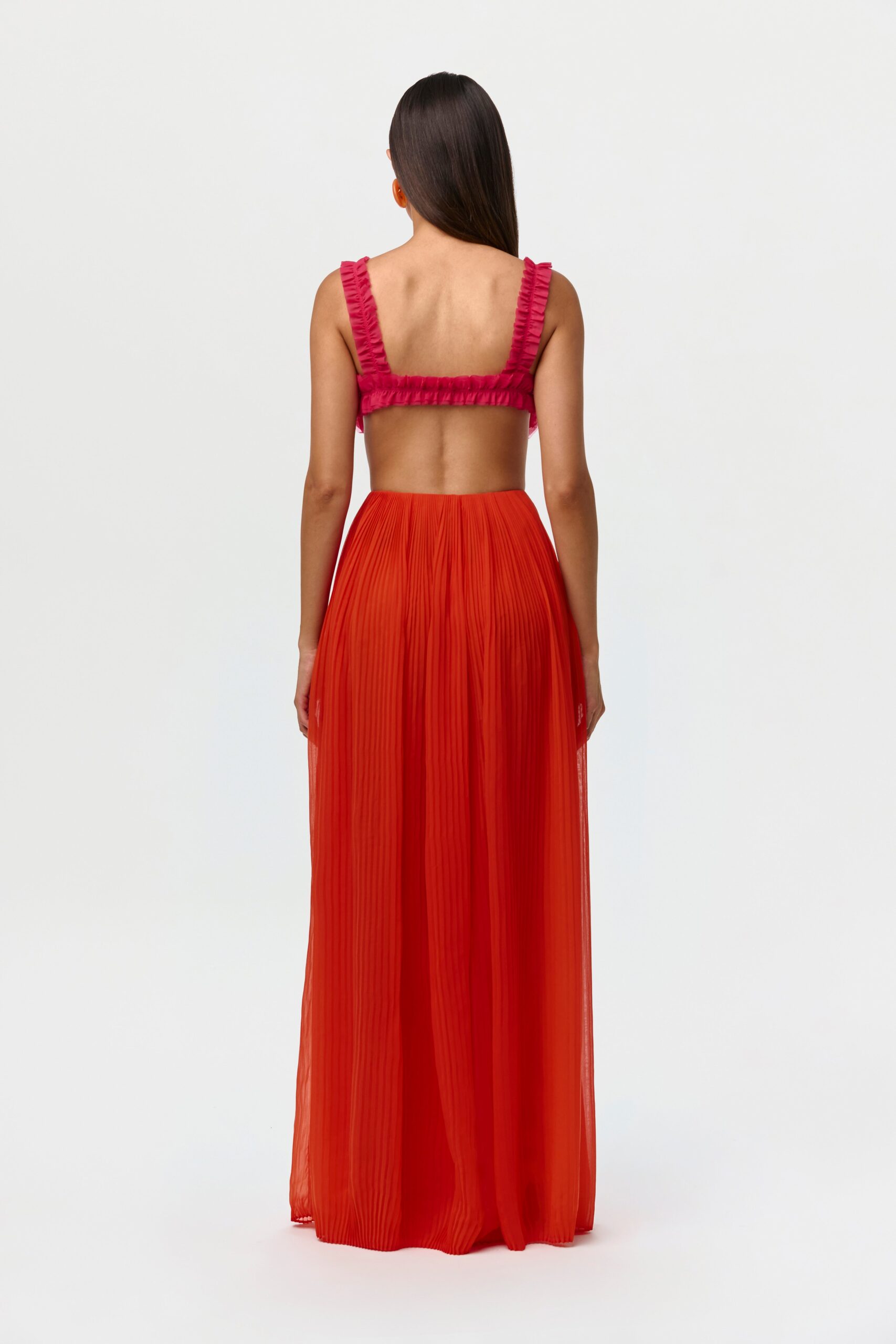Chiffon Pleated Wide Leg Pants - Image 12