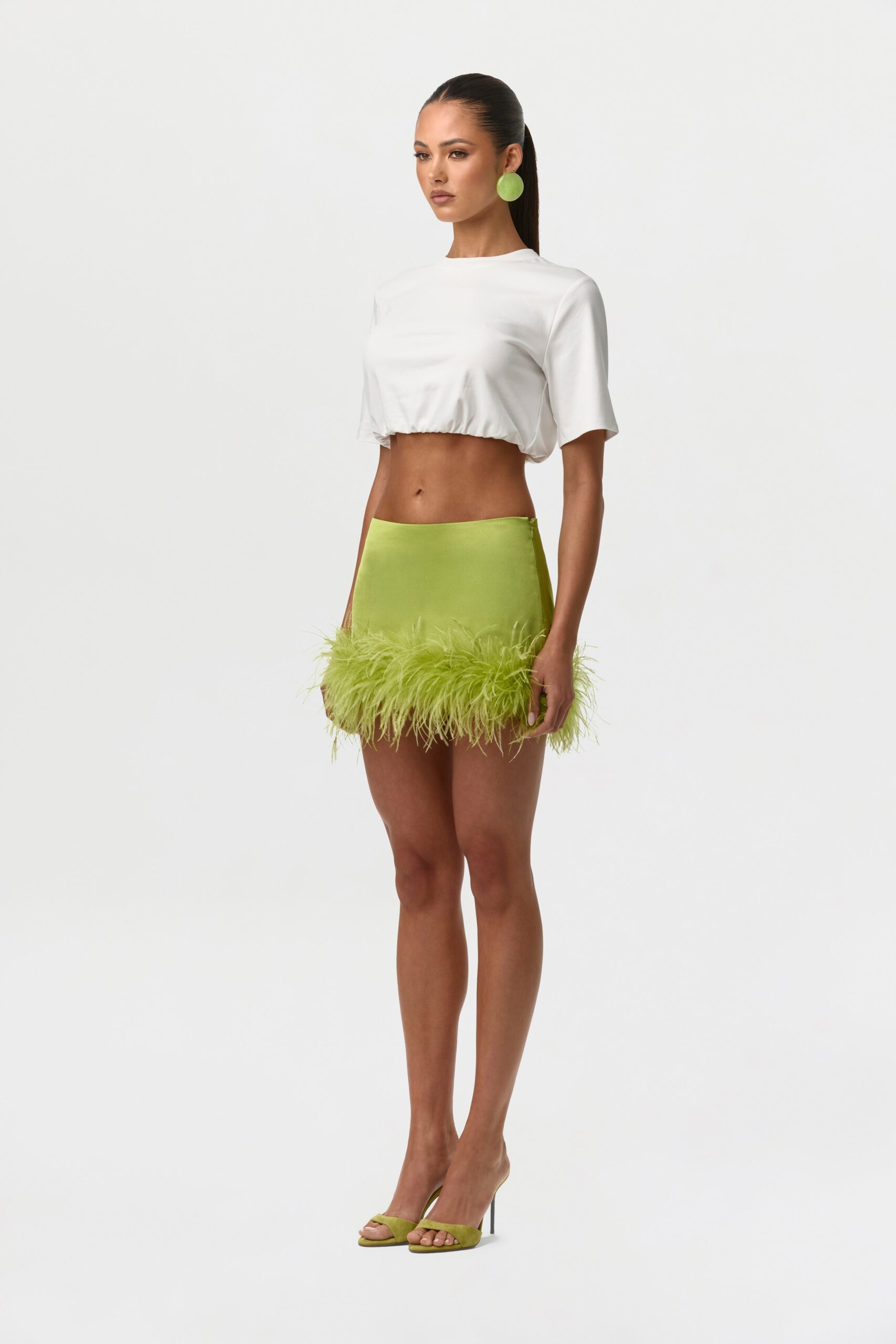 Cotton Crew Crop Top Shirt - Image 6