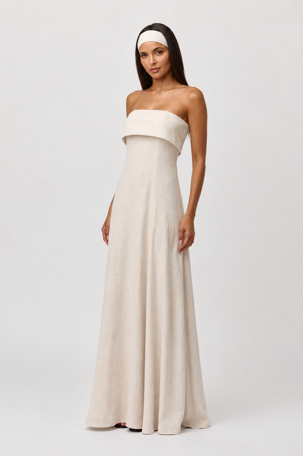 Linen Tube Maxi Dress - Image 11